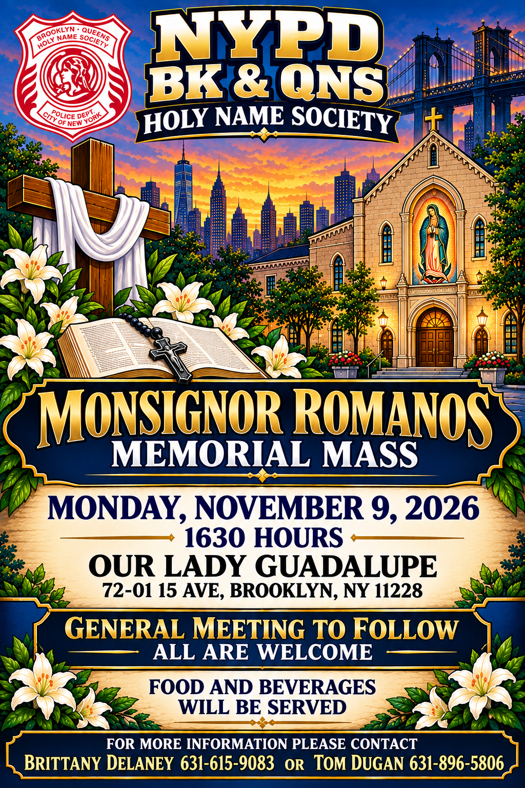 Annual Memorial Service For Deceased Members meeting flyer